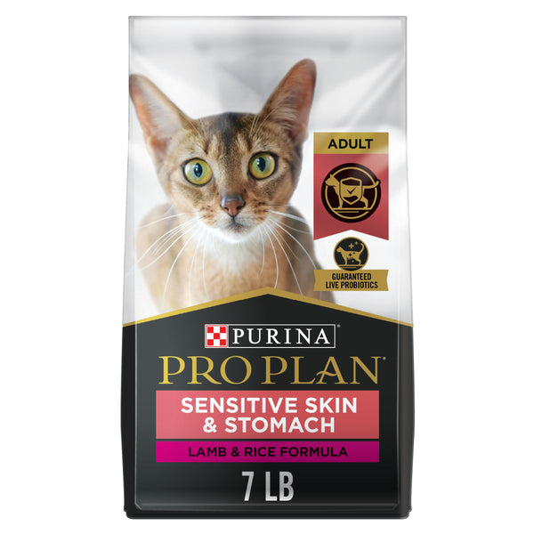 Purina Pro Plan Focus Adulte Peau et Estomac Sensibles Formule Agneau et Riz Croquettes pour chats