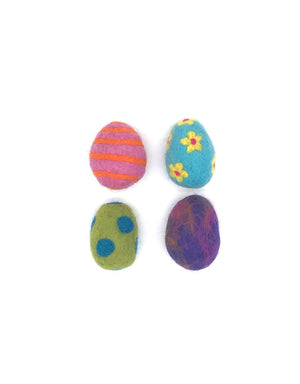 Dharma Dog Karma Cat Easter Egg Wool Cat Toy, 2-pk