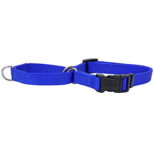 Collier martingale ajustable anti-glisse avec boucle, Bleu