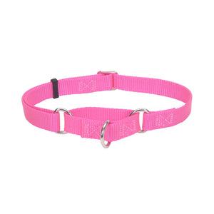 Collier Martingale réglable antidérapant pour chien, Rose néon