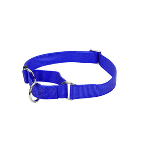 No! Collier martingale ajustable anti-glisse pour chien, Bleu