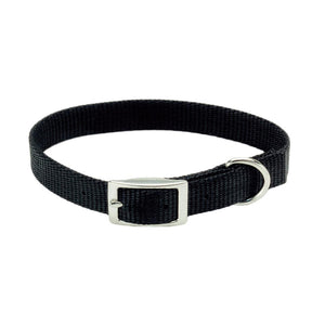 Coastal Single-Ply Dog Collar, Black