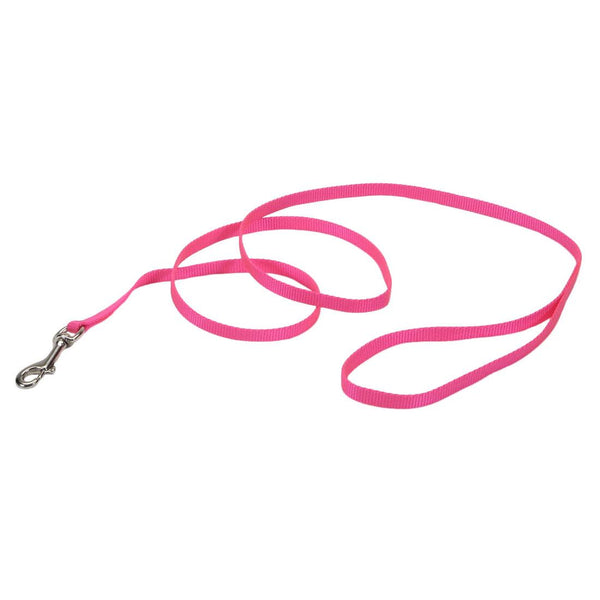 Coastal Single-Ply Dog Leash, Neon Pink