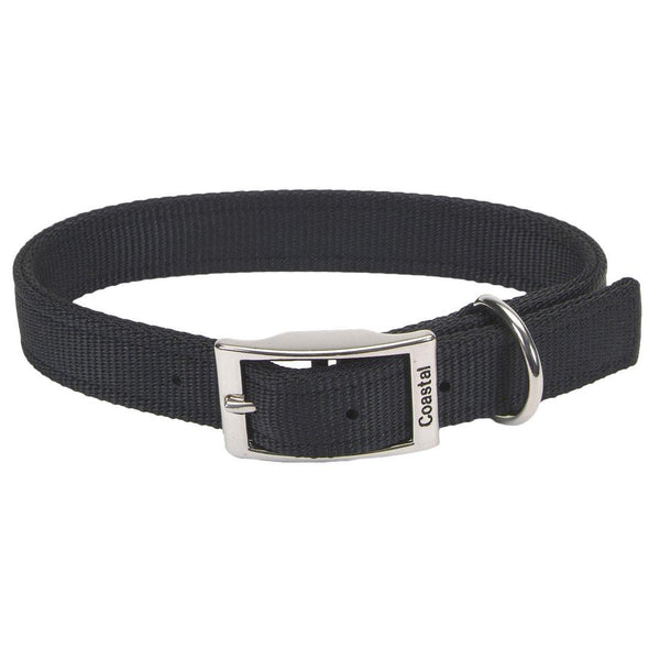 Coastal Double-Ply Nylon Dog Collar, Black