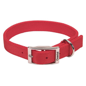Coastal Collier double épaisseur en nylon pour chien, Rouge