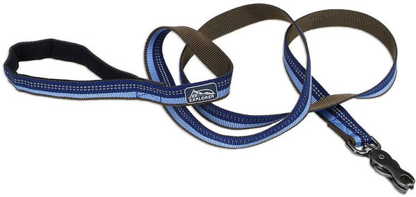 K9 Explorer Reflective Dog Leash with Scissor Snap, Sapphire