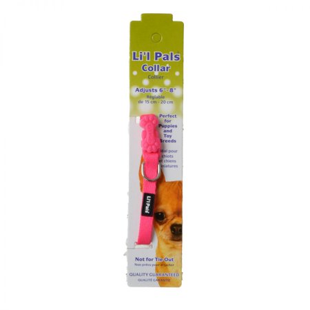Li'l Pals Adjustable Dog Collar, Pink