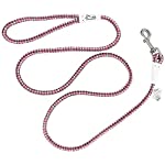 K9 Explorer Reflective Braided Rope Snap Dog Leash, Rosebud