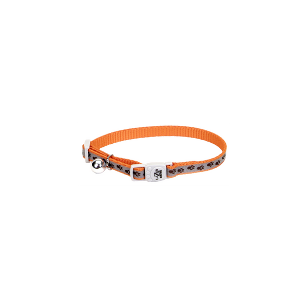 Lazer Brite Collier ajustable en nylon pour chat, Orange