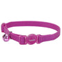 Safe Cat Adjustable Snag-Proof Breakaway Cat Collar, Orchid, 3/8-in x 8-12-in