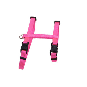 Coastal Figure H Adjustable Cat Harness, Neon Pink, 3/8-in x 10-18-in