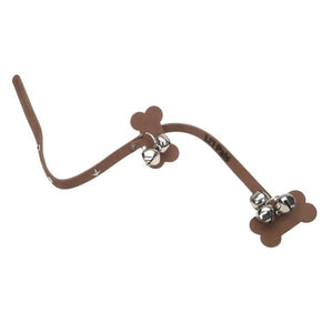 Li'l Pals Leather Dog Potty Training Bells, Chocolate