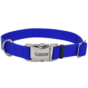 Coastal Collier réglable avec boucle métal pour chiens, Bleu