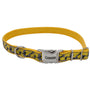 Ribbon Collier réglable pour chiens avec boucle métal, Bouton d'or jaune