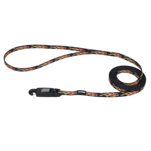 Li'l Pals Patterned Dog Leash with E-Z Snap, Flames Black