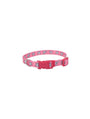 Coastal Adjustable Dog Collar, Pink Skulls