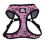 Ribbon Designer Wrap Adjustable Dog Harness, Pink Paisley