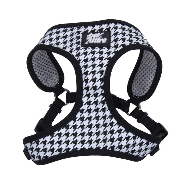 Ribbon Designer Wrap Adjustable Dog Harness, Houndstooth