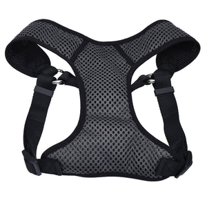 Coastal Comfort Soft Sport Wrap Adjustable Dog Harness, Grey & Black