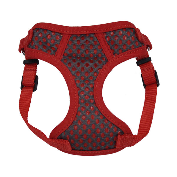 Coastal Comfort Soft Sport Wrap Adjustable Dog Harness, Grey & Red