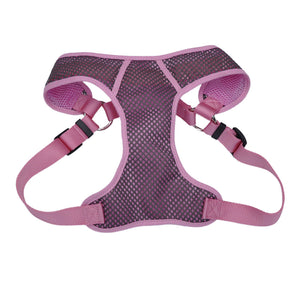Coastal Comfort Soft Sport Wrap Adjustable Dog Harness, Grey & Pink