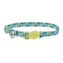 Safe Cat Fashion Adjustable Breakaway Collar, Lime Teal Scales