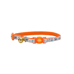Safe Cat Collier ajustable à rupture pour chat, phosphorescent chat orange