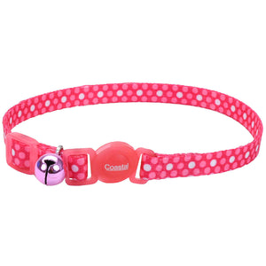 Safe Cat Collier mode ajustable à rupture pour chat, pois roses