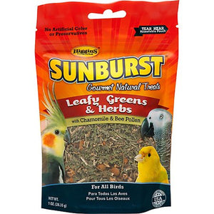Higgins Sunburst Feuilles Vertes et Herbes Friandise pour oiseaux, 1 oz