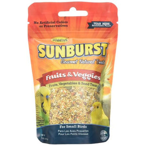 Higgins Sunburst Fruits et Légumes Friandises gourmet pour petits oiseaux, 3 oz