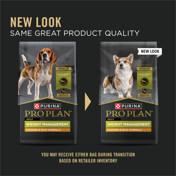 Purina Pro Plan Weight Management Chicken & Rice Adult Dry Dog Food