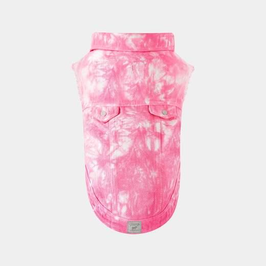 Canada Pooch Downtown Denim Dog Vest, Pink Tie Dye