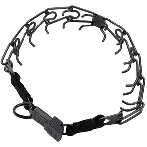 Herm Sprenger Black Stainless Ultra-Plus Dog Prong Training Collar with ClicLock
