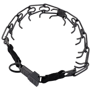 Herm Sprenger Black Stainless Ultra-Plus Dog Prong Training Collar with ClicLock