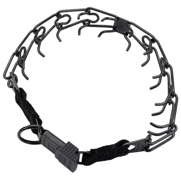 Herm Sprenger Black Stainless Ultra-Plus Dog Prong Training Collar with ClicLock