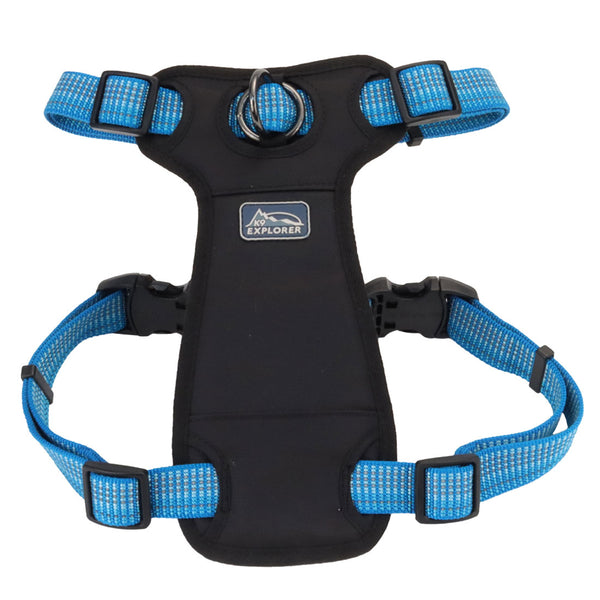K9 Explorer Brights Harnais réfléchissant à connexion frontale pour chien, Lake