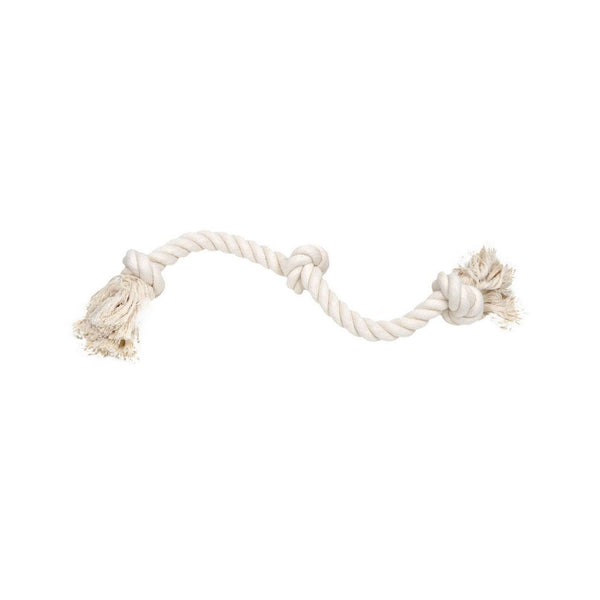 Rascals 3 Knot Rope Tug Dog Toy, Natural, 16-in