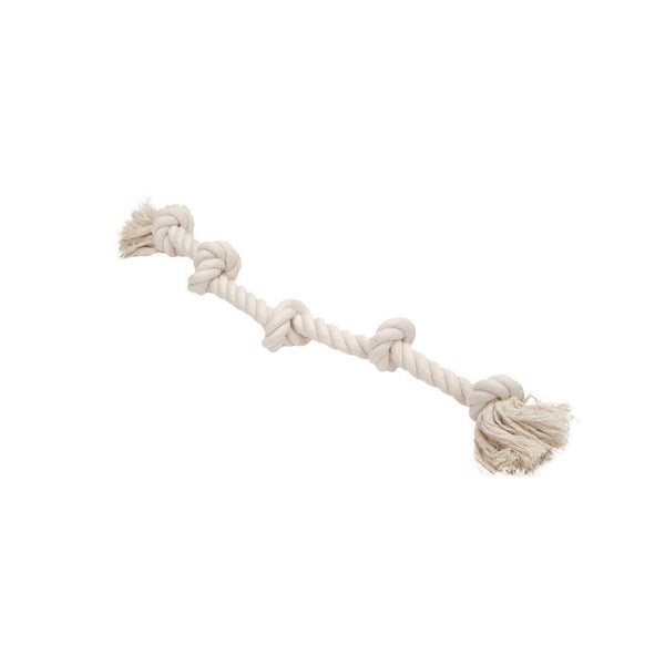 Rascals 5 Knot Rope Tug Dog Toy, Natural, 26-in