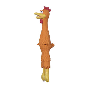 Rascals Latex Rooster Dog Toy, Orange, 15-in