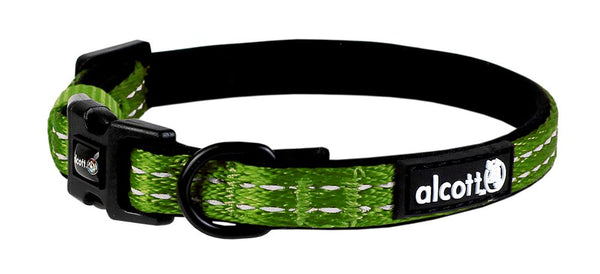 Alcott Adventure Adjustable Dog Collar, Green