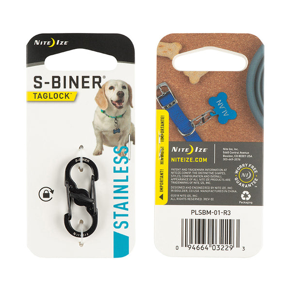 Nite Ize S-Biner Taglock Stainless Steel, Black
