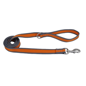 Pro Reflective Dog Leash, Bright Orange with Grey