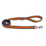 Pro Reflective Dog Leash, Bright Orange with Grey