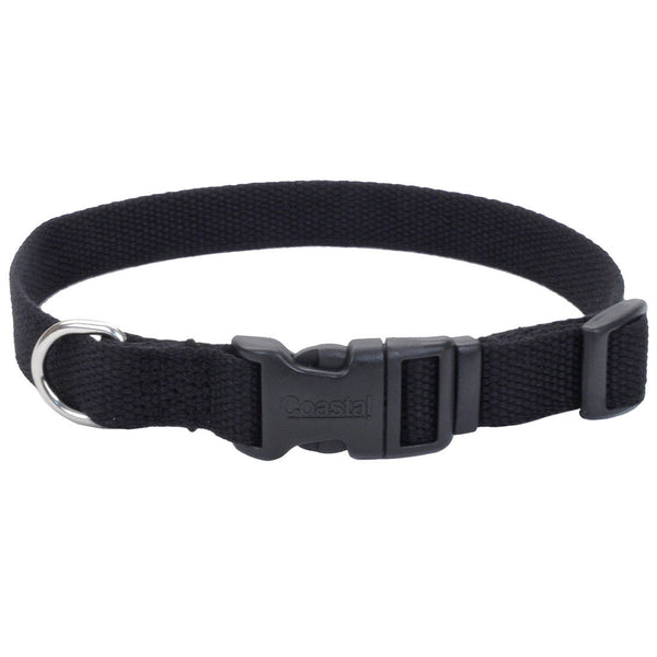 New Earth Soy Adjustable Dog Collar, Onyx