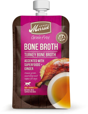 Merrick Turkey Bone Broth Grain-Free Dog Food Topper