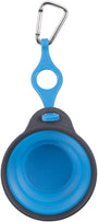 Dexas Collapsible Travel Cup with Bottle Holder & Carabiner, Pro Blue