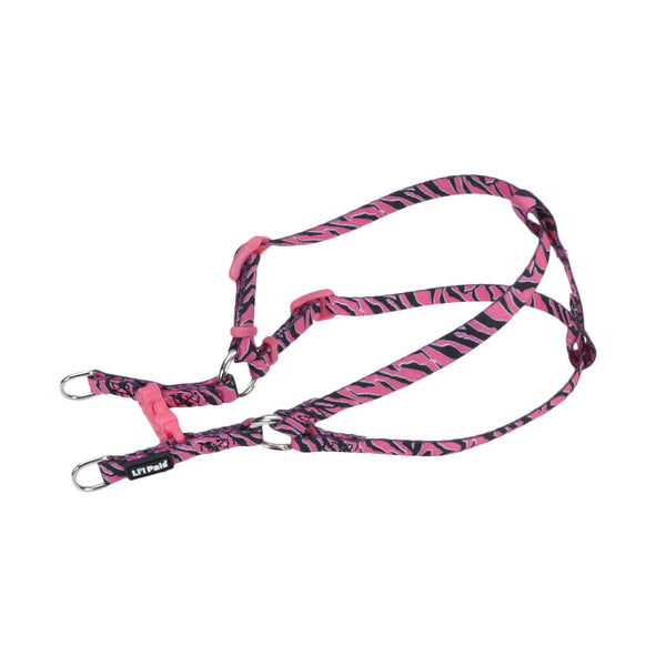 Li'l Pals Comfort Wrap Adjustable Dog Harness, Pink Zebra