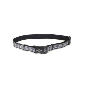 Lazer Brite Collier réglable réfléchissant pour chien, Crâne et os croisés