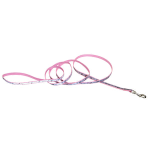 Lazer Brite Reflective Dog Leash, Pink Hearts