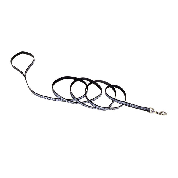 Lazer Brite Reflective Dog Leash, Skull and Crossbones
